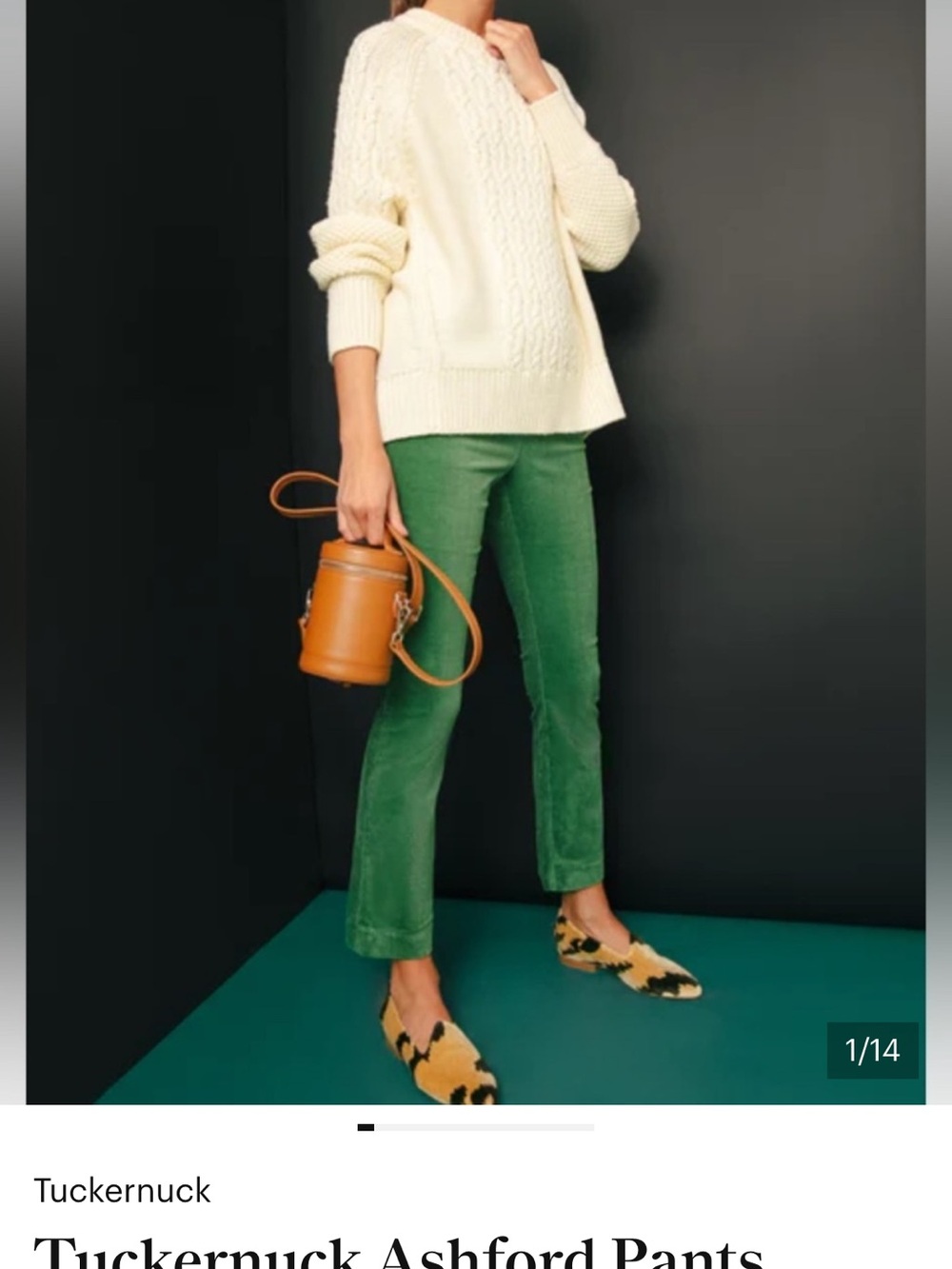 Tuckernuck Ashford Green Corduroy Cropped Pants